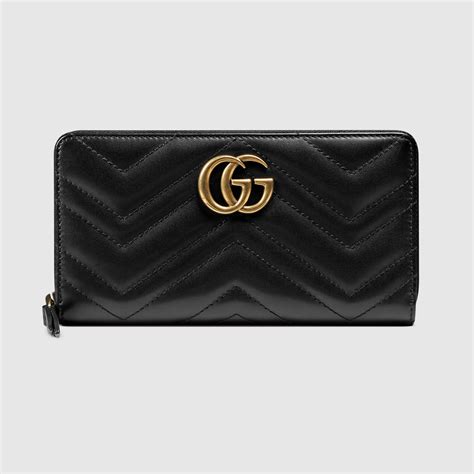 gucci gg imprime wallet|Gucci marmont zip around wallet.